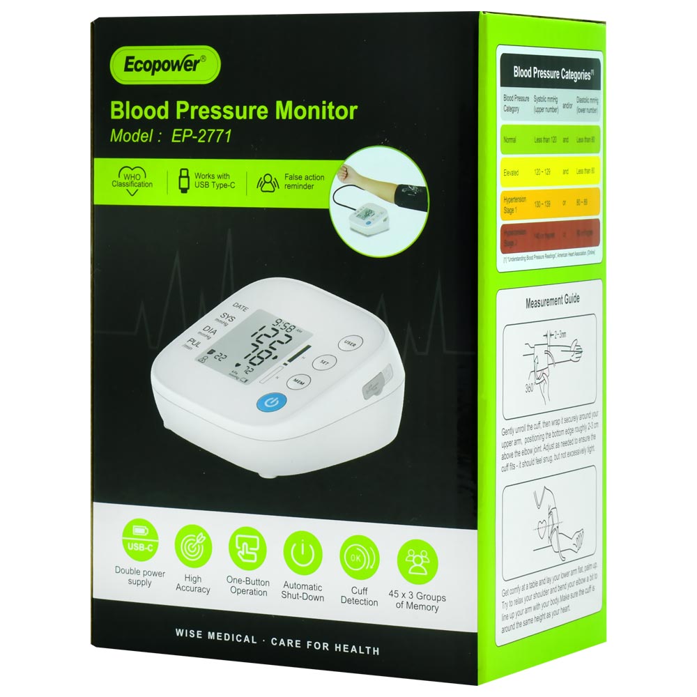Medidor de Pressão Ecopower  EP-2771 Braço - Branco