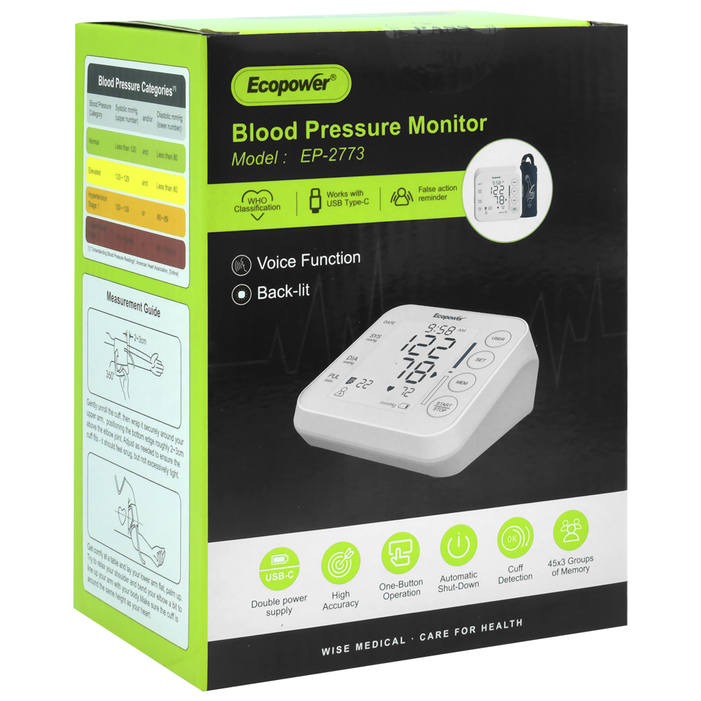 Medidor de Pressão Ecopower EP-2773 Braço - Branco