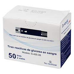 TIRAS DE MEDIDOR DE GLICOSE DR HOUSE G-425-3S C/ 50 PCS