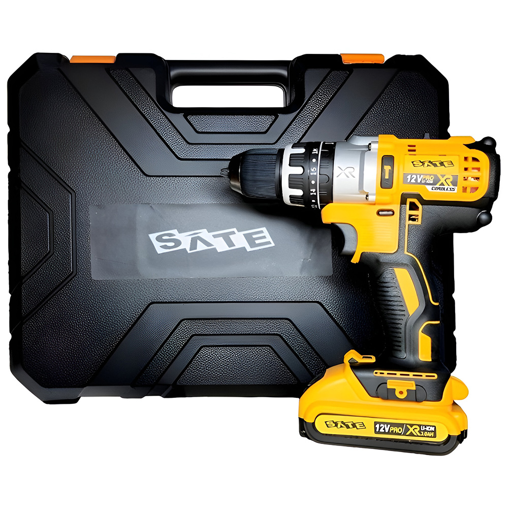 Parafusadeira Sem Fio Satellite A-TK883 / 12V - Preto (Kit)