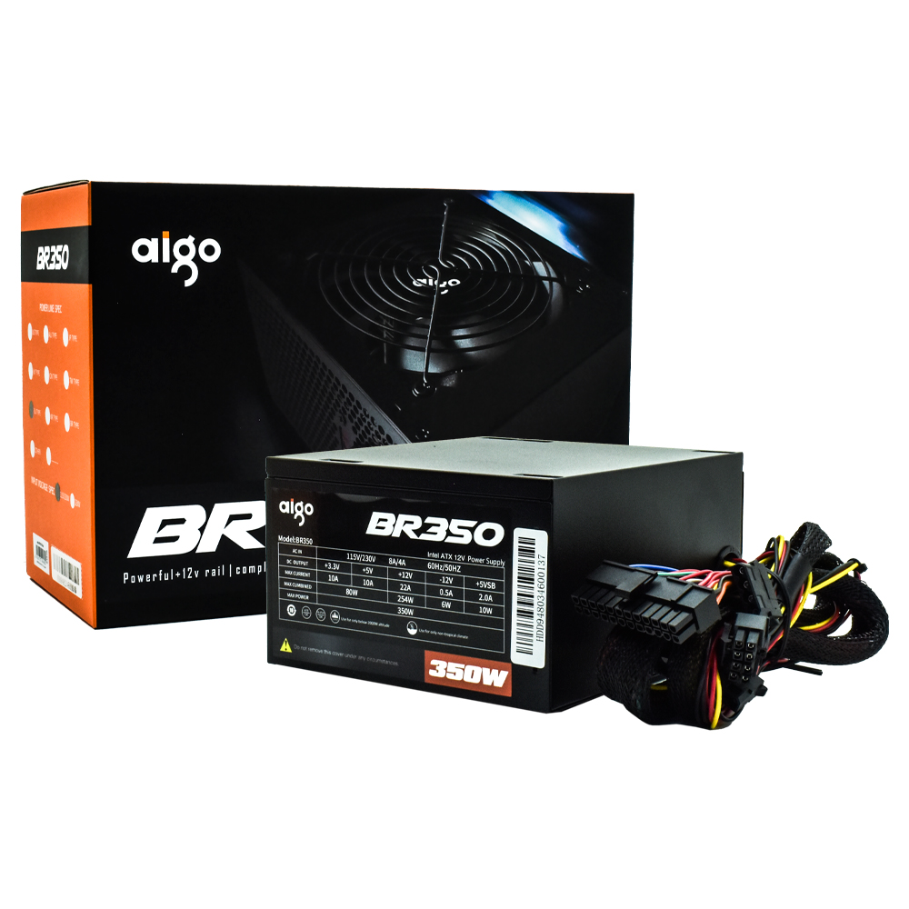 Fonte de Alimentação Aigo BR350 Real 350W ATX / Não Modular