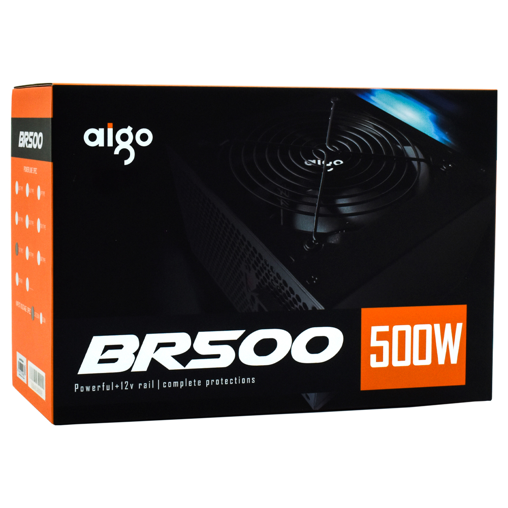 Fonte de Alimentação Aigo BR500 Real 500W ATX / Não Modular