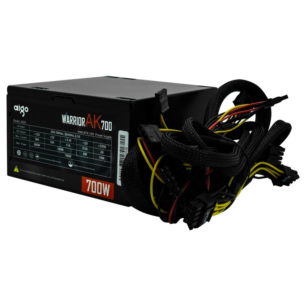 Fonte de Alimentação Aigo Warrior AK700 700W ATX / Não Modular / RGB