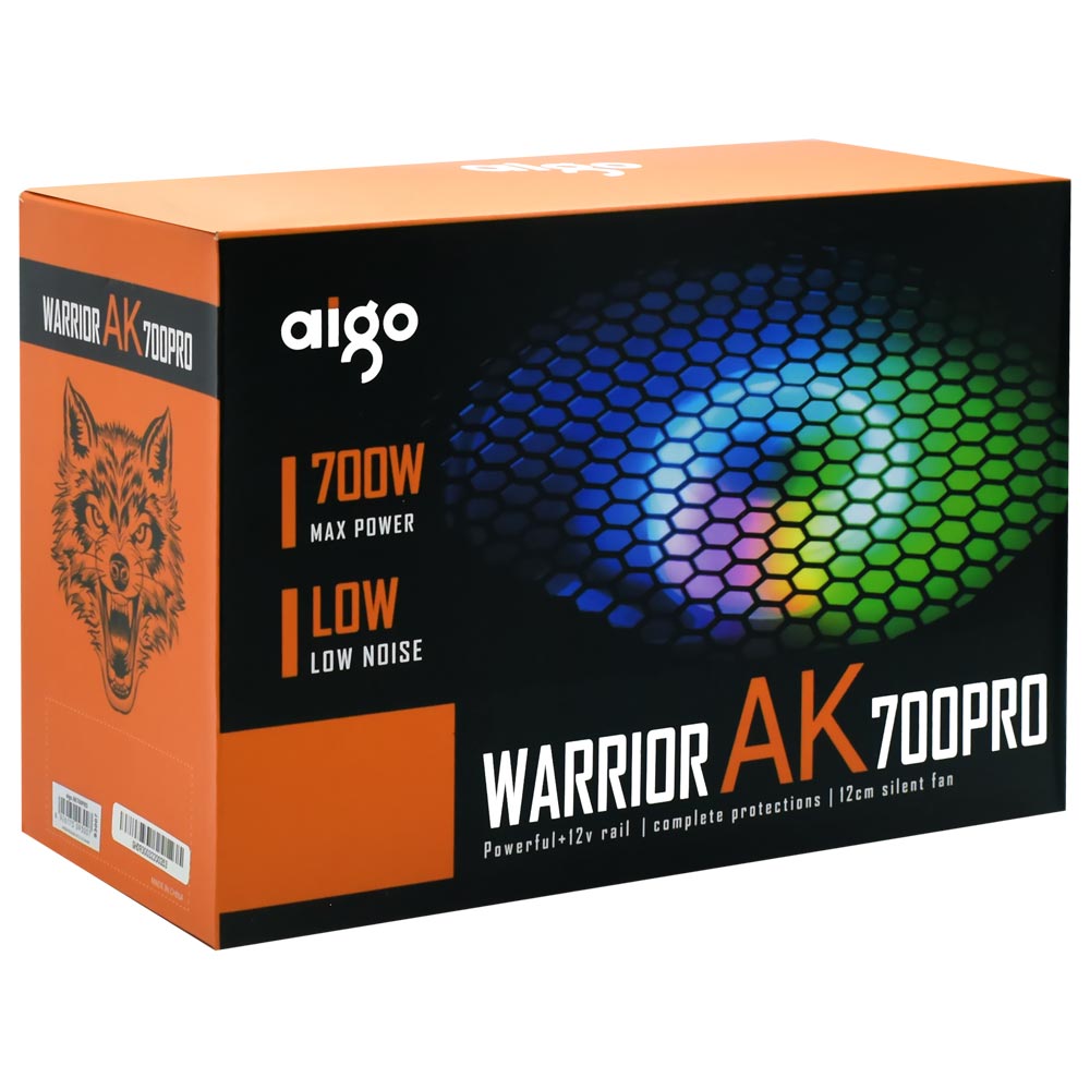 Fonte de Alimentação Aigo Warrior  AK700 Pro 700W ATX / Não Modular / RGB