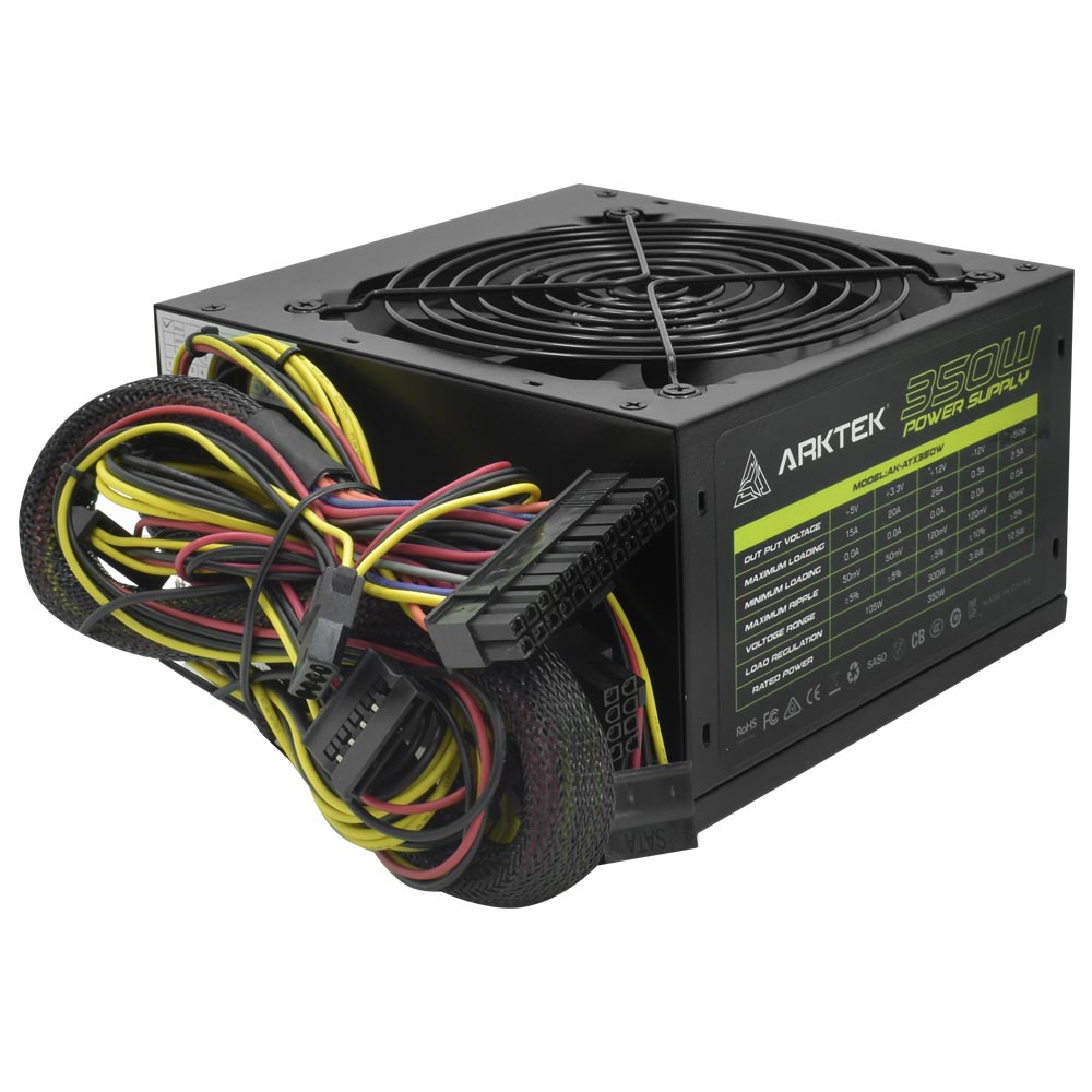 Fonte de Alimentação Arktek Esx Series AK-ATX350W 350W ATX / Não Modular