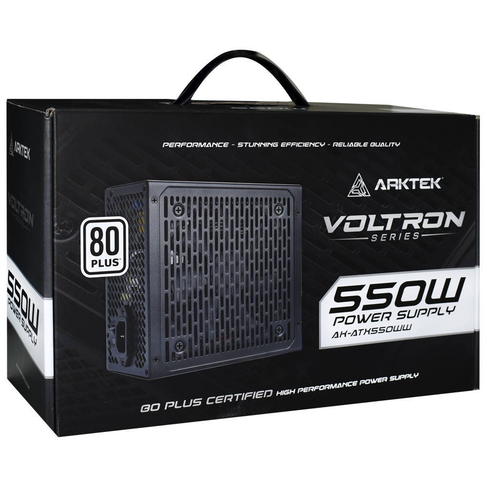 Fonte de Alimentação Arktek Voltron AK-ATX550WW 550W ATX / Não Modular / 80 Plus White