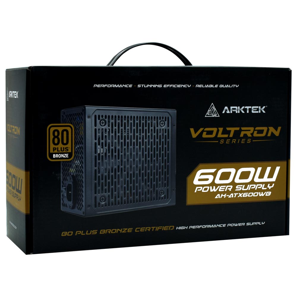 Fonte de Alimentação Arktek Voltron AK-ATX600WB 600W ATX / Não Modular / 80 Plus Bronze