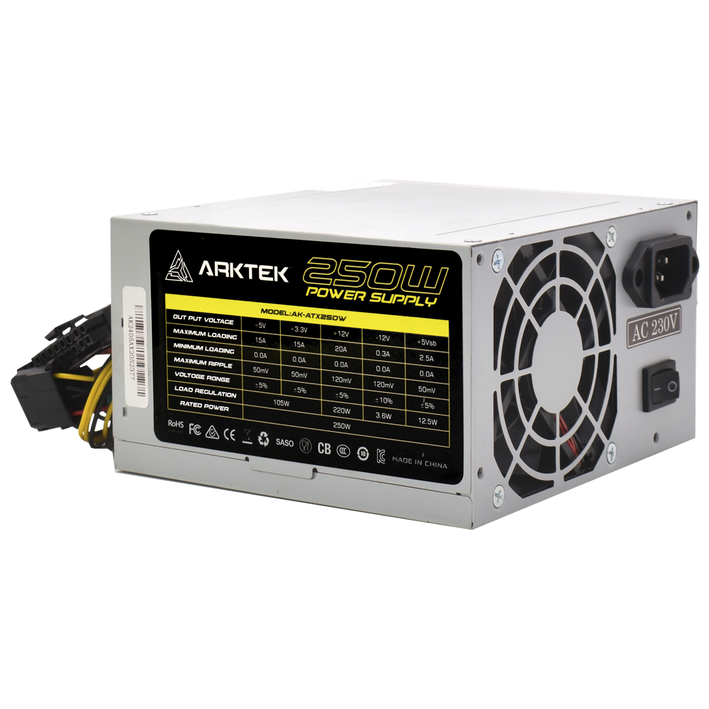 Fonte de Alimentação Artek AK-ATX250W ESX Series 250W ATX / Não Modular