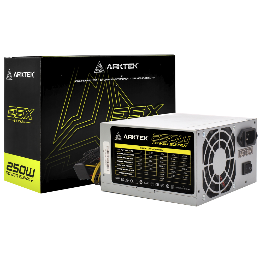 Fonte de Alimentação Artek AK-ATX250W ESX Series 250W ATX / Não Modular
