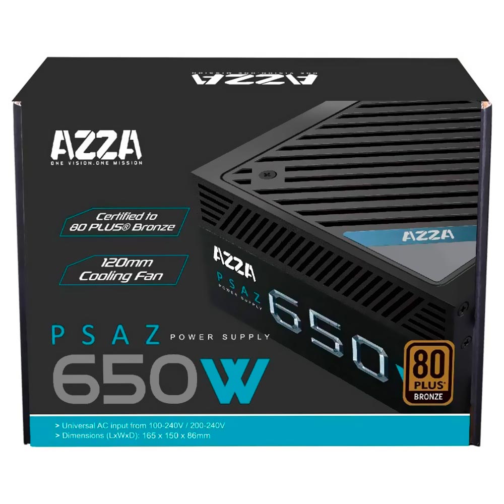 Fonte de Alimentação AZZA PSAZ 650W ATX / Não Modular / 80 Plus Bronze