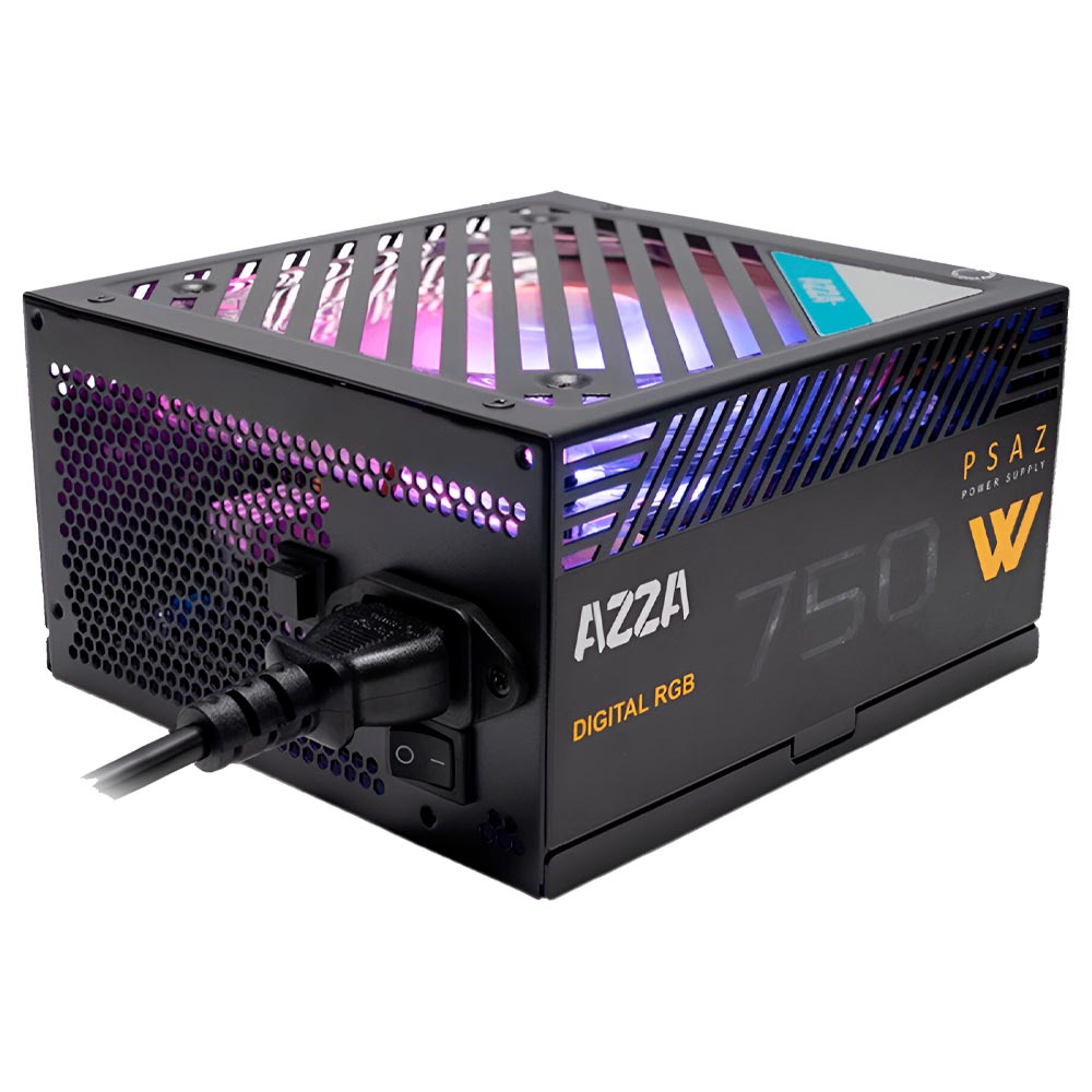 Fonte de Alimentação AZZA PSAZ 750W ATX / Não Modular / 80 Plus Bronze / RGB 