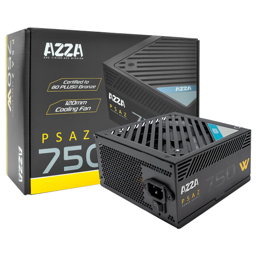 Fonte de Alimentação AZZA PSAZ 750W ATX / Não Modular / 80 Plus Bronze