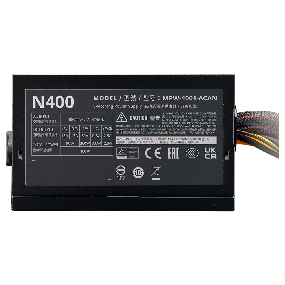 Fonte de Alimentação Cooler Master Elite Nex N400 400W ATX / Não Modular - MPW-4001-ACAN-BUS