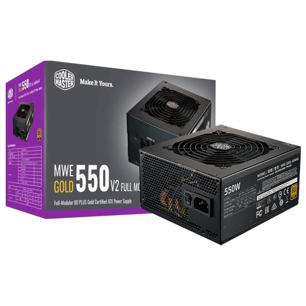 Fonte de Alimentação Cooler Master MWE V2 550W ATX / Modular / 80 Plus Gold -  MPE-5501-AFAAG-U2