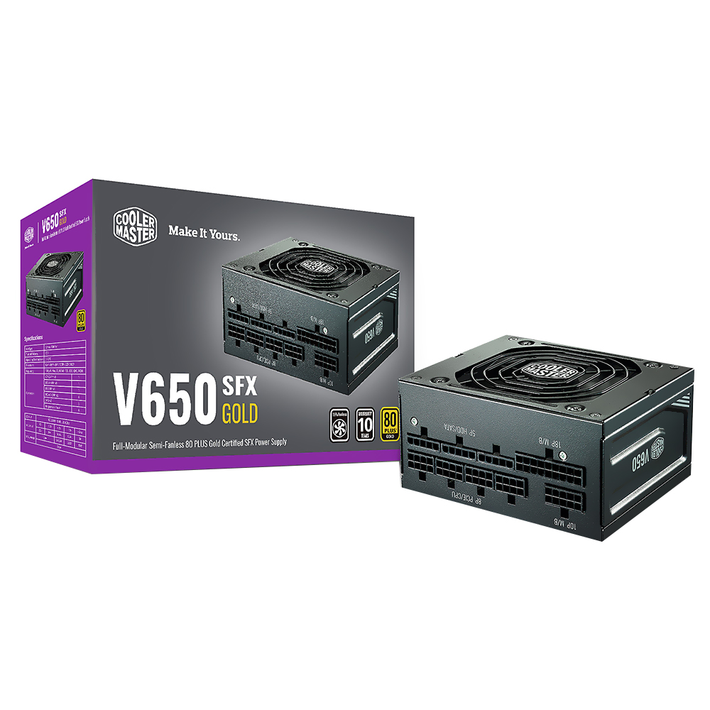 Fonte de Alimentação Cooler Master V650 SFX Gold 650W SFX / Modular / 80 Plus Gold - MPY-6501-SFHAGV-US