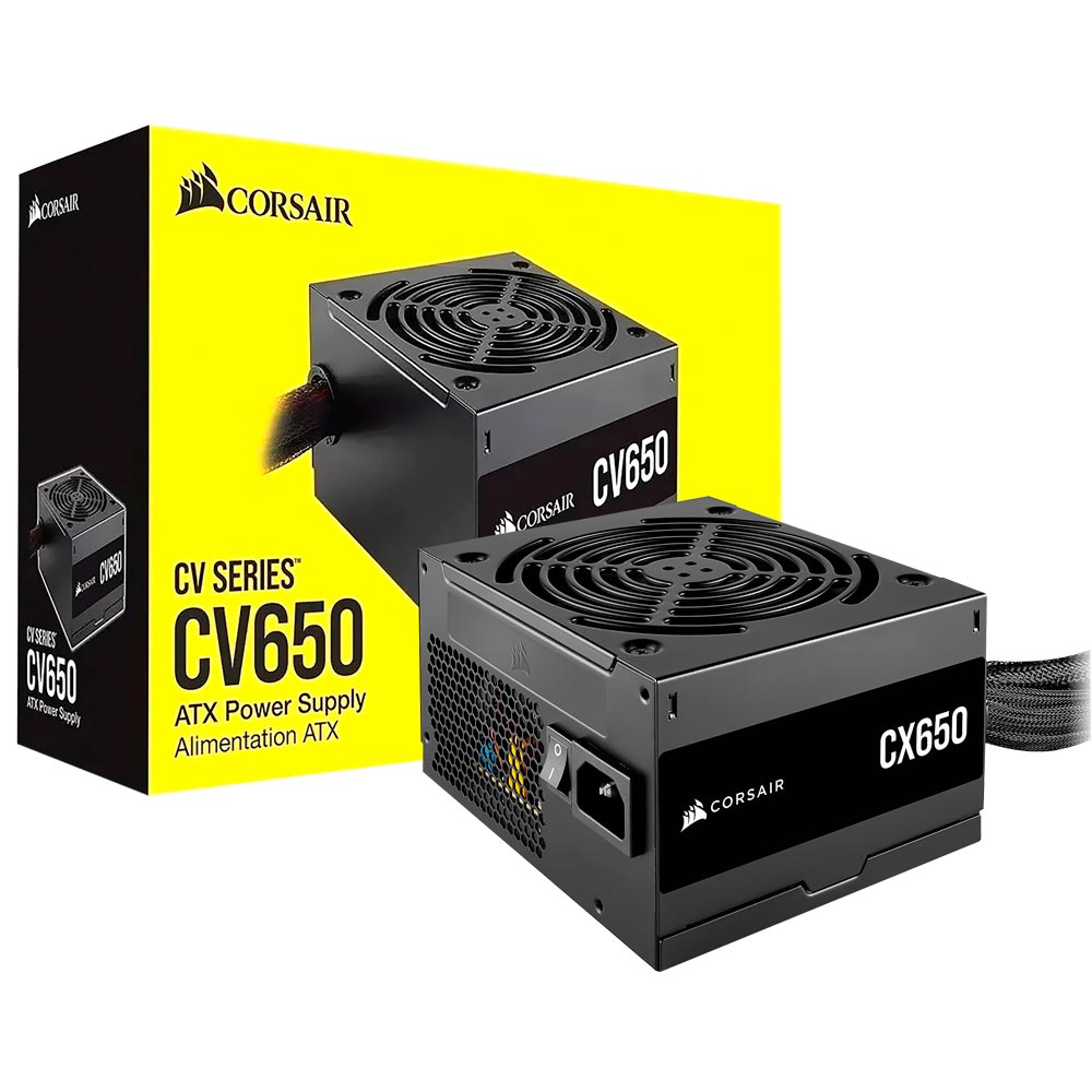 Fonte de Alimentação Corsair CX650 650W ATX / Não Modular / 80 Plus Bronze - CP-9020278-NA