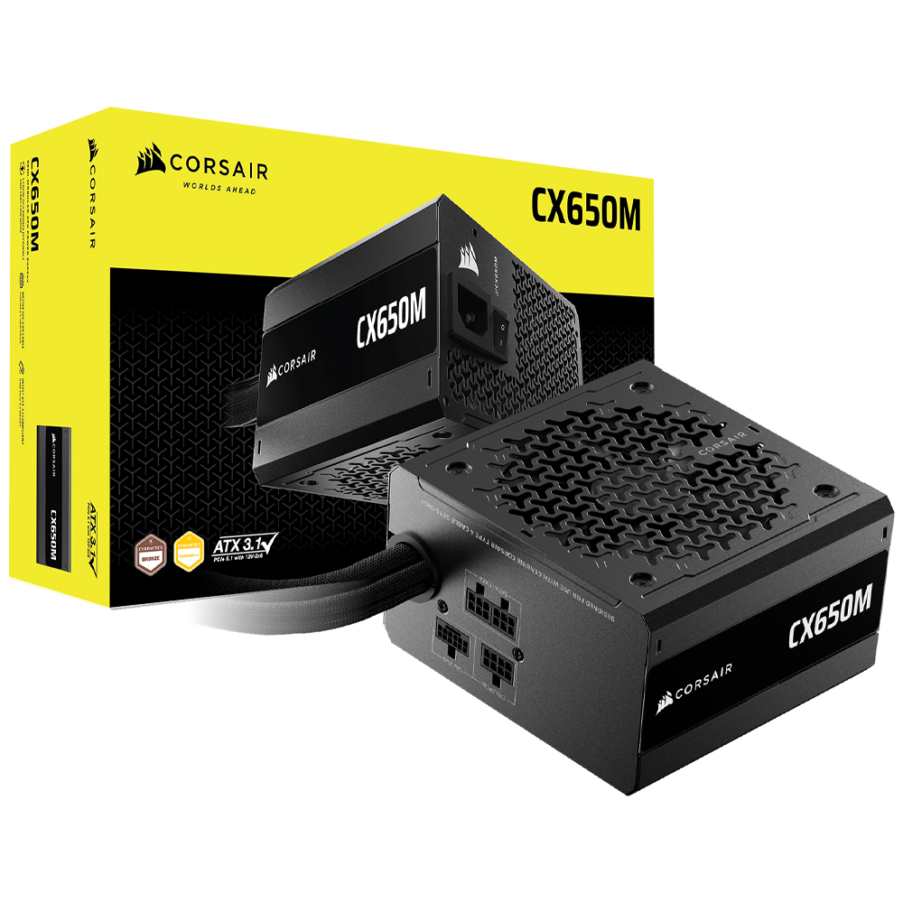 Fonte de Alimentação Corsair CX650M 650W ATX / Semi Modular / Cybenetics Bronze - CP-9020310-BR