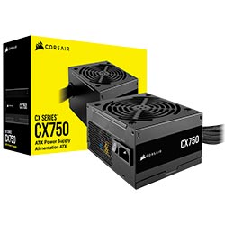 Fonte de Alimentação Corsair CX750 750W ATX / Não Modular / 80 Plus Bronze - CP-9020279-NA