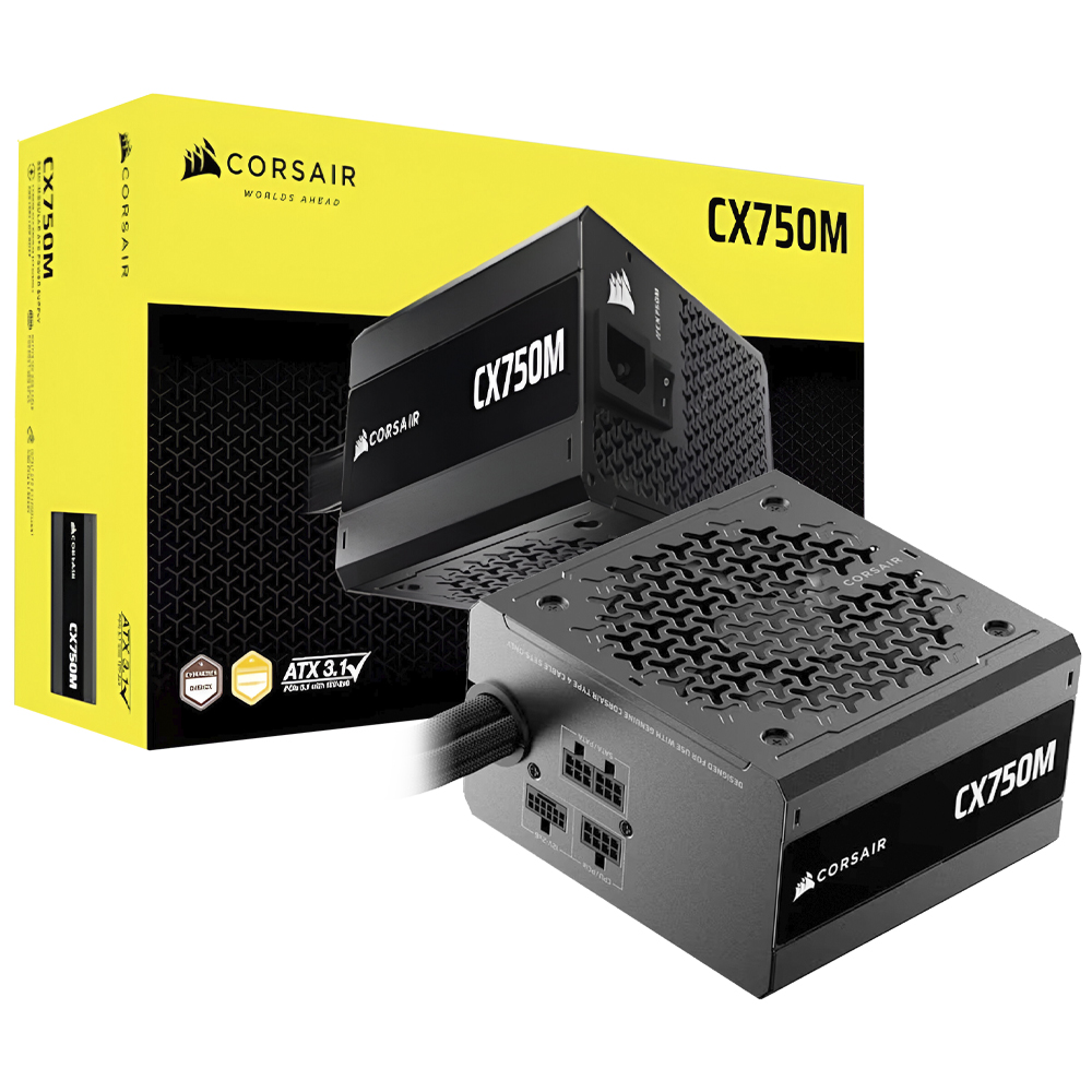 Fonte de Alimentação Corsair CX750M 750W ATX / Semi Modular / Cybenetics Bronze - CP-9020311-BR