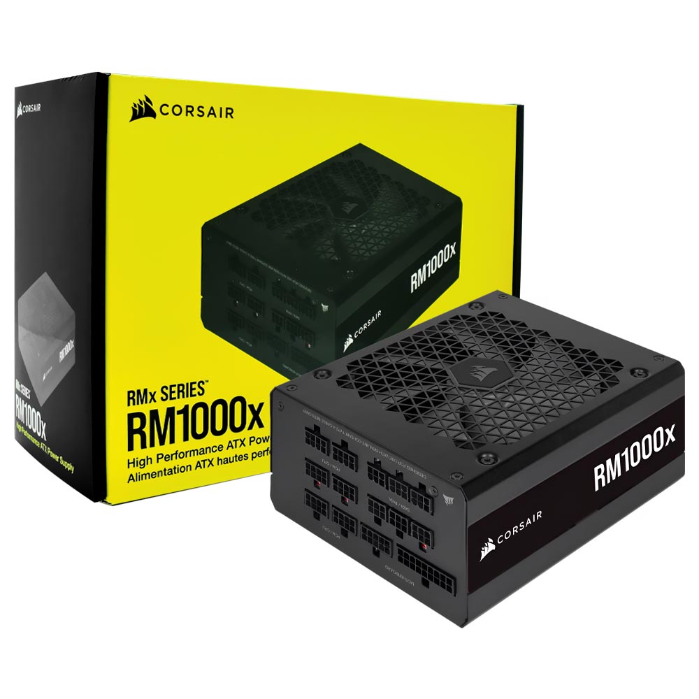 Fonte de Alimentação Corsair RM1000X 1000W ATX / Modular / 80 Plus Gold -  CP-9020201-NA