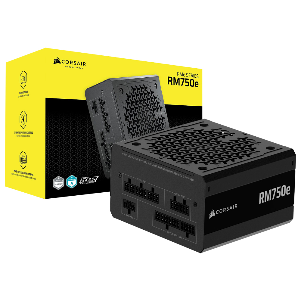 Fonte de Alimentação Corsair RM750E RME 750W ATX / Modular / Cybenetics Platinum - CP-9020295-BR