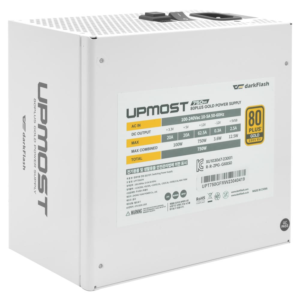 Fonte de Alimentação darkFlash UPMOST750 750W ATX / Modular / 80 Plus Gold