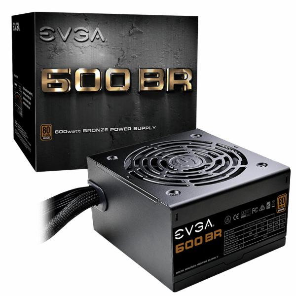 Fonte de Alimentação EVGA BR 600W ATX / Não Modular / 80 Plus Bronze - 100-BR-0600-K1