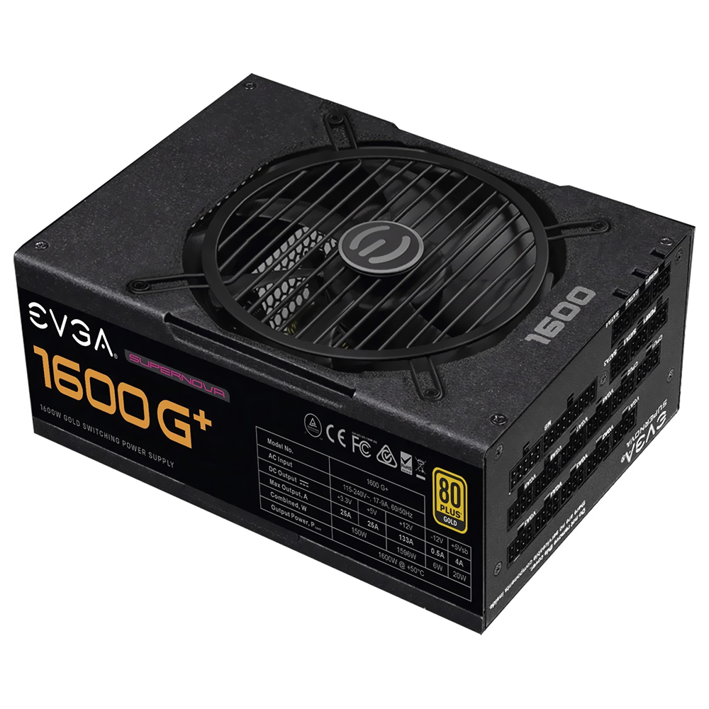 Fonte de Alimentação EVGA Supernova G+ 1600W ATX / Modular / 80 Plus Gold - 220-GP-1600-X1