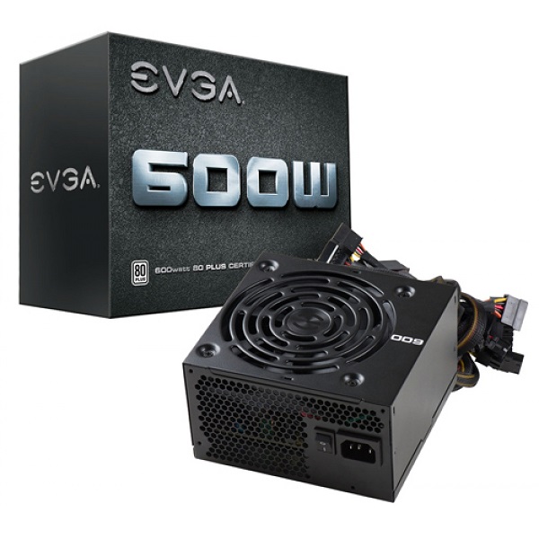 Fonte de Alimentação EVGA W1 600W ATX / Não Modular / 80 Plus White - 100-W1-0600-K1