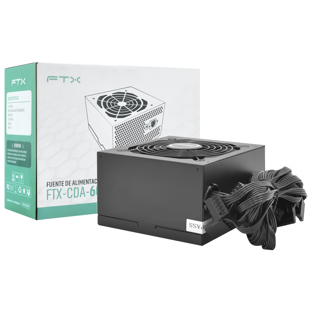 Fonte de Alimentação FTX FTX-CFA-600W 600W ATX / Não Modular