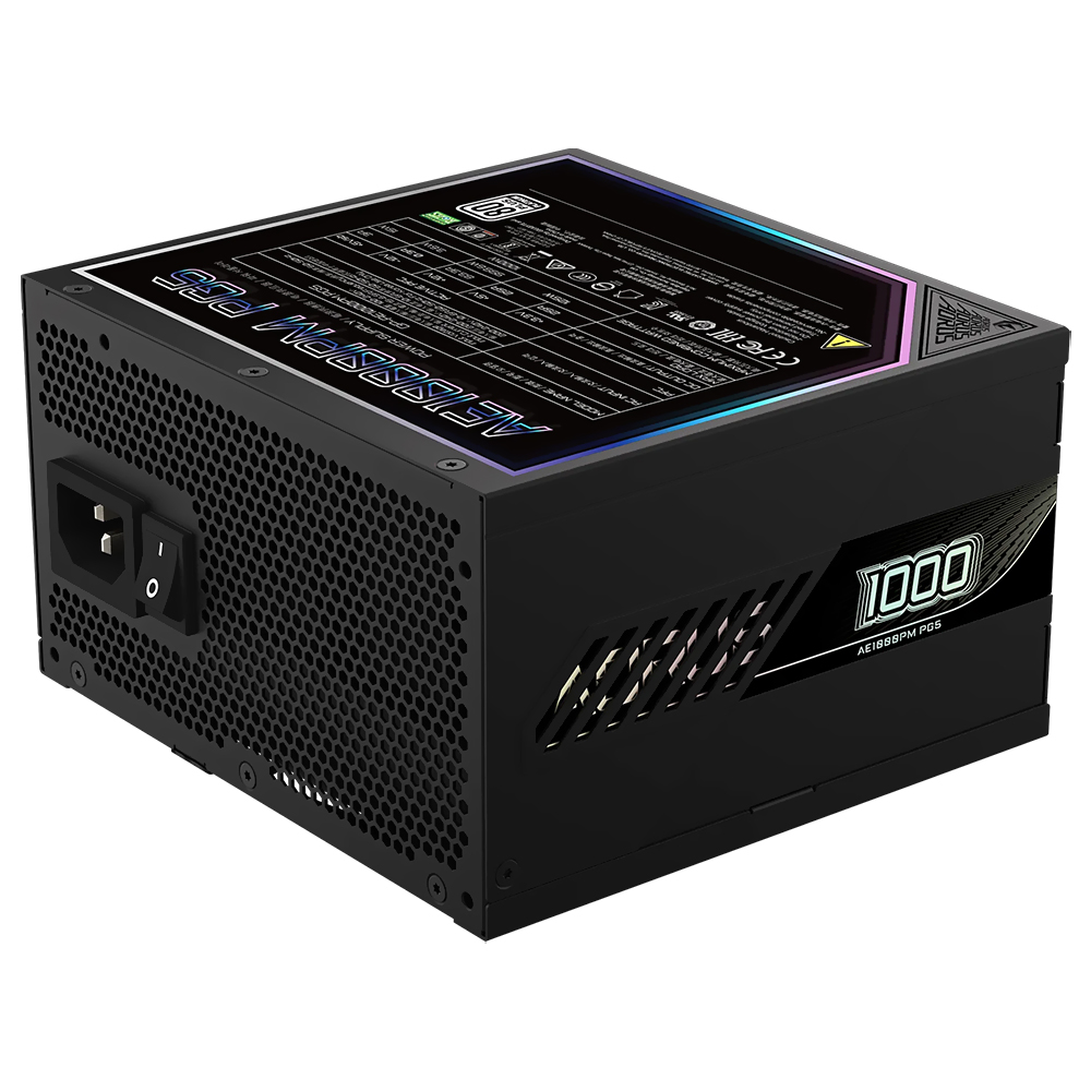 Fonte de Alimentação Gigabyte AORUS Elite GP-AE1000PM PG5 1000W ATX 3.1 / Modular / 80 Plus Platinum / Bivolt