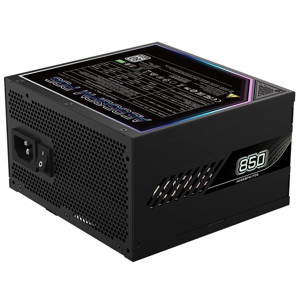 Fonte de Alimentação Gigabyte AORUS Elite GP-AE850PM PG5 850W ATX 3.1 / Modular / 80 Plus Platinum / Bivolt