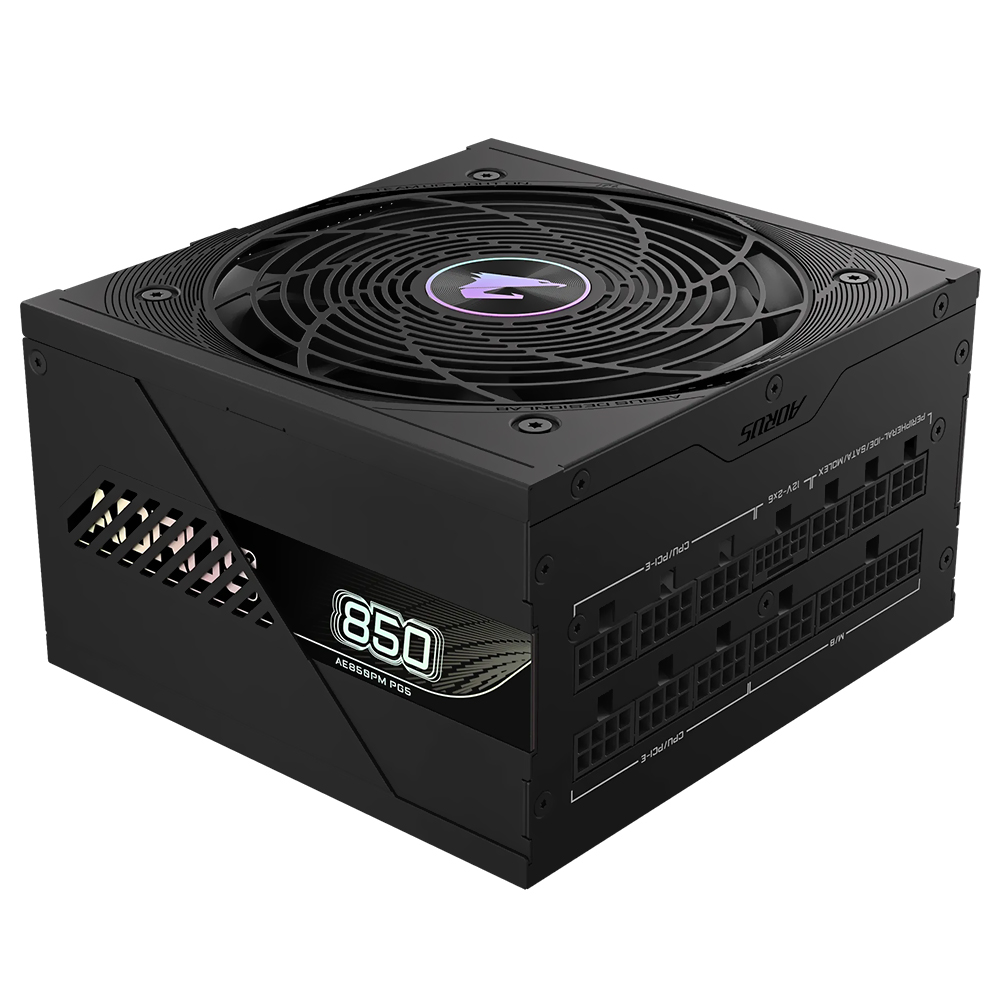Fonte de Alimentação Gigabyte AORUS Elite GP-AE850PM PG5 850W ATX 3.1 / Modular / 80 Plus Platinum / Bivolt