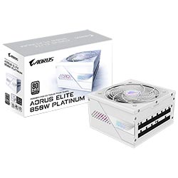 Fonte de Alimentação Gigabyte AORUS Elite GP-AE850PM PG5 Ice 850W ATX 3.1 / Modular / 80 Plus Platinum / Bivolt