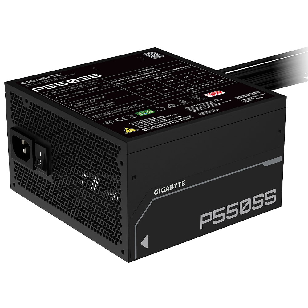 Fonte de Alimentação Gigabyte GP-P550SS ATX 3.1 / Não Modular / 80 Plus Silver