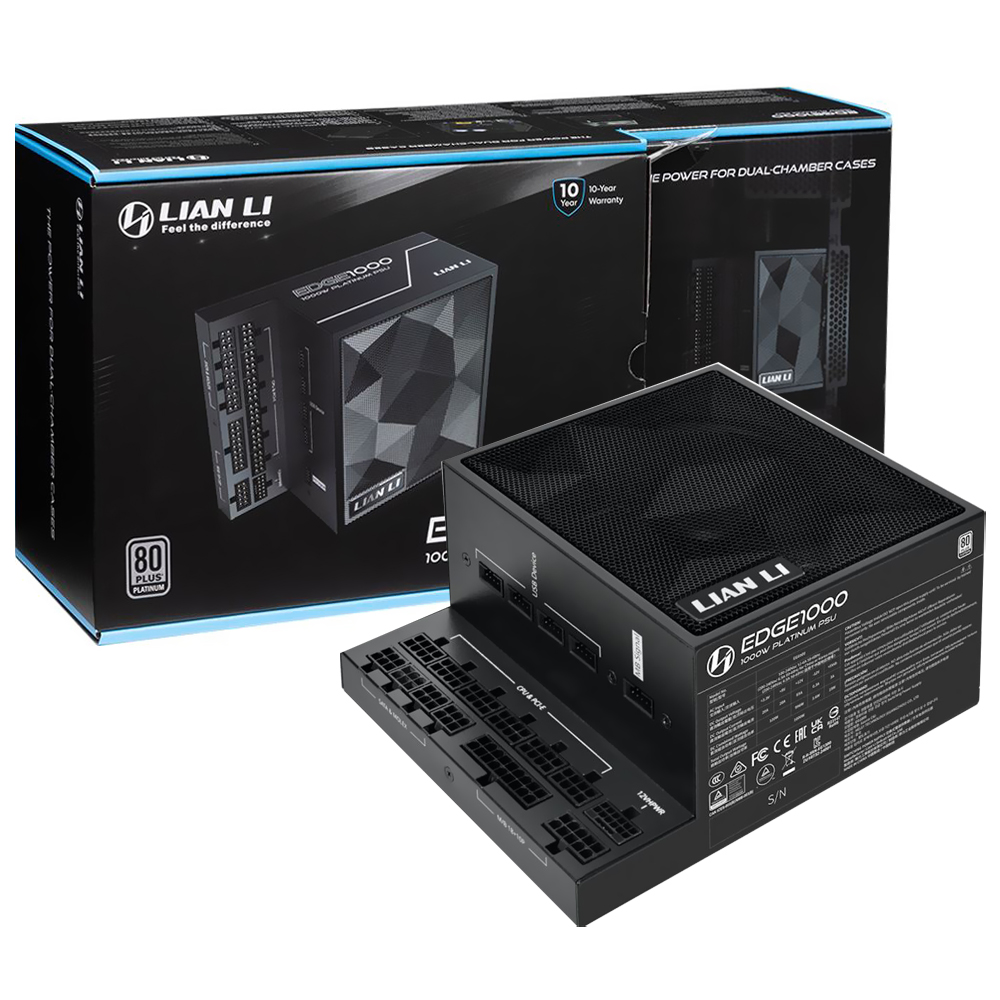 Fonte de Alimentação Lian Li EDGE1000 1000W ATX / Modular / 80 Plus Platinum - Preto