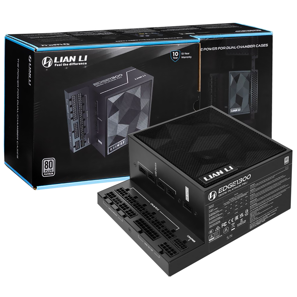 Fonte de Alimentação Lian Li EDGE1300 1300W ATX / Modular / 80 Plus Platinum - Preto