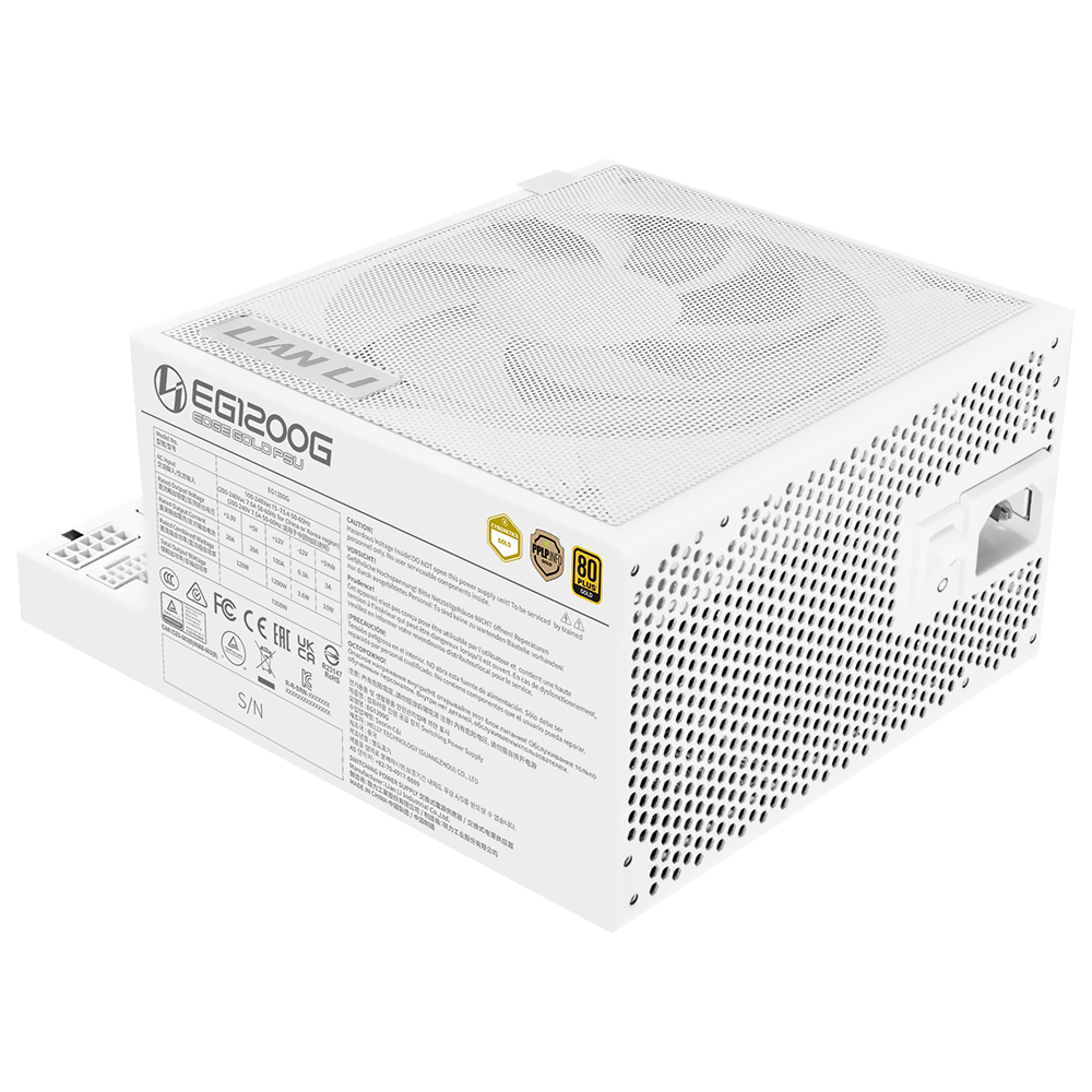 Fonte de Alimentação Lian Li EG1200G 1200W ATX / Modular / 80 Plus Gold - Branco