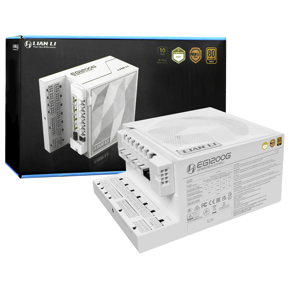 Fonte de Alimentação Lian Li EG1200G 1200W ATX / Modular / 80 Plus Gold - Branco