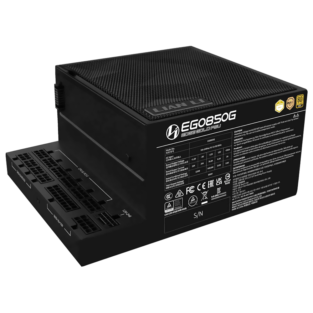 Fonte de Alimentação Lian Li EGO850G 850W ATX / Modular / 80 Plus Gold - Preto