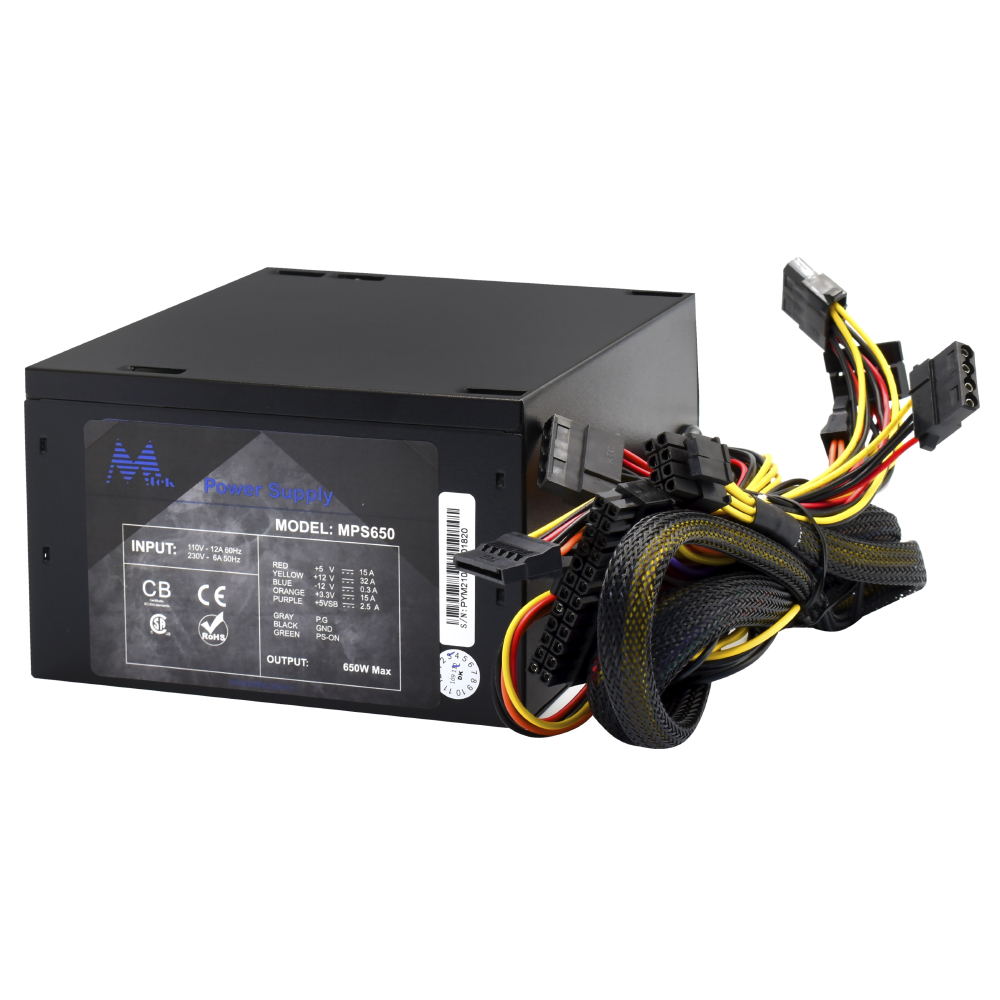 Fonte de Alimentação Mtek MPS650 650W ATX / Não Modular