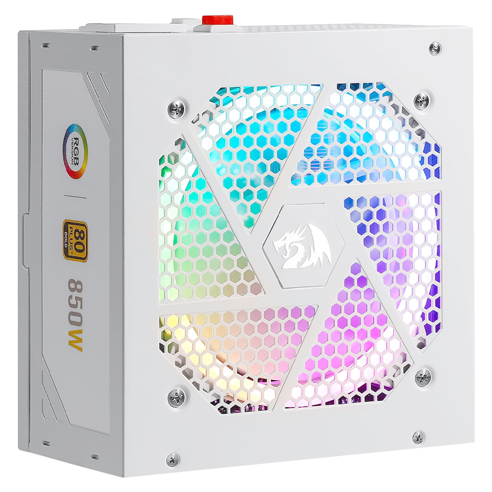 Fonte de Alimentação Redragon GC-PS007W-1 850W ATX / Modular / 80 Plus Gold - Branco