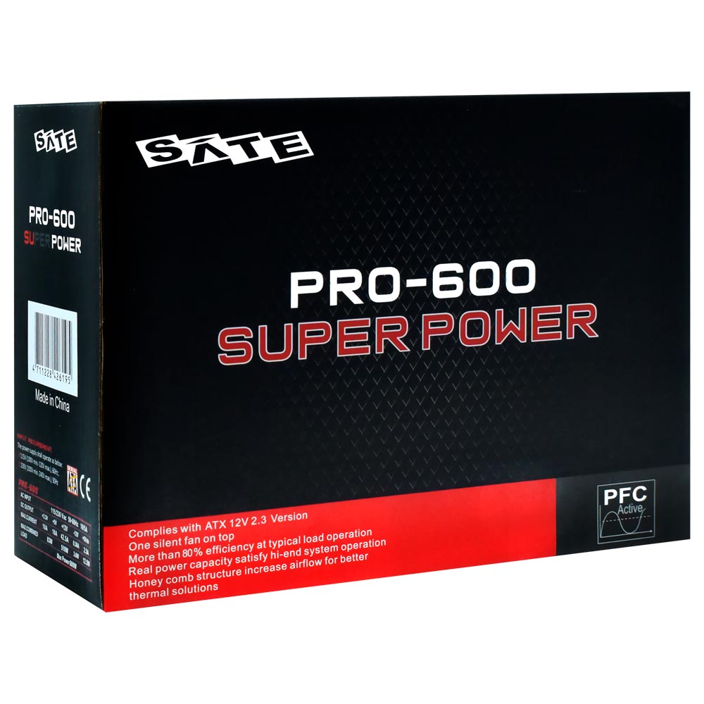 Fonte de Alimentação Satellite PRO-600 Super Power 600W ATX / Não Modular