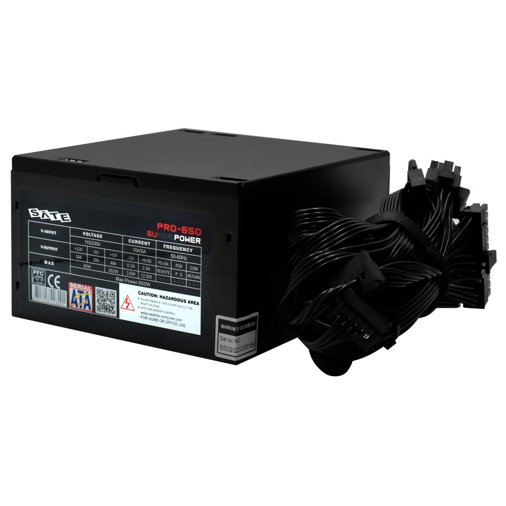 Fonte de Alimentação Satellite PRO-650 Super Power 650W ATX / Não Modular