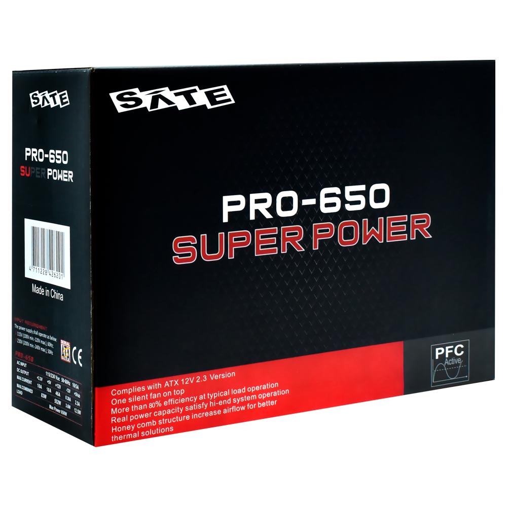 Fonte de Alimentação Satellite PRO-650 Super Power 650W ATX / Não Modular