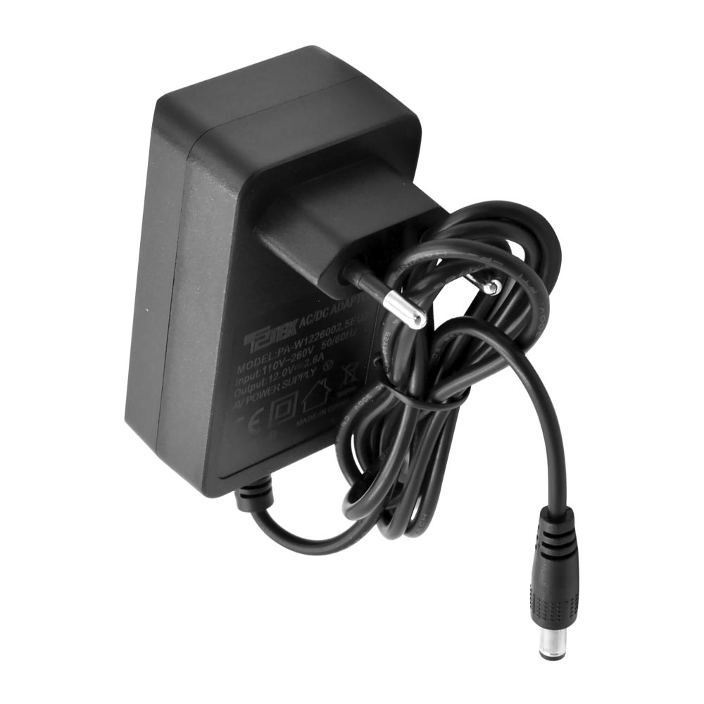 Fonte para Receptor T2TEK PA-W1226002.5EU2 / 2.6A / 12V / Bivolt - Preto