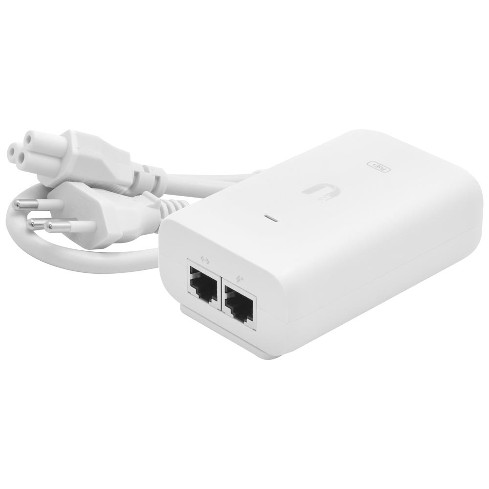 Fonte Ubnt U-POE+-BR  Poe Adaptador Gigabit 48V / 0.65A - Branco