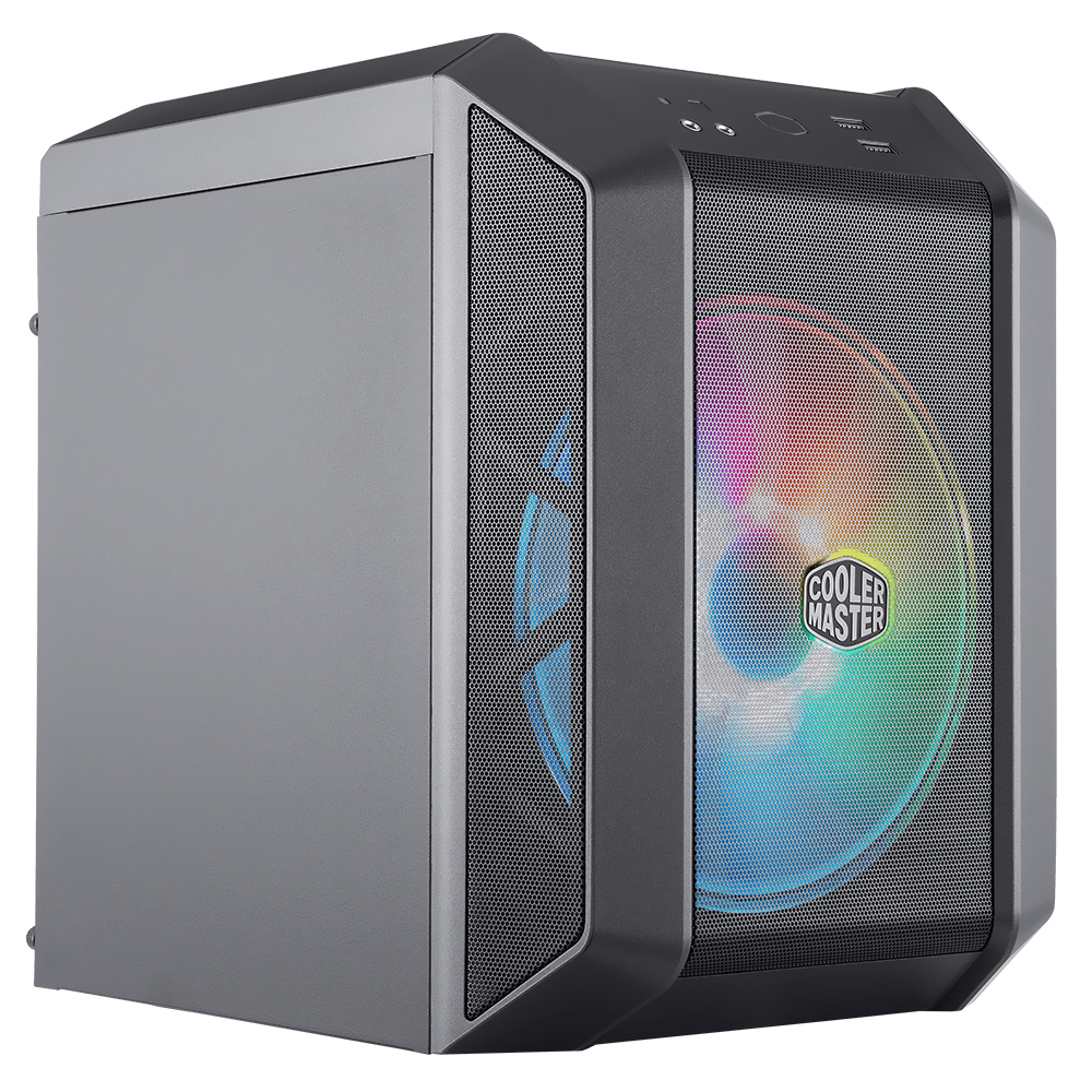 Gabinete Cooler Master MasterCase H100 ARGB Mini ITX / 1 Cooler - Preto / Cinza