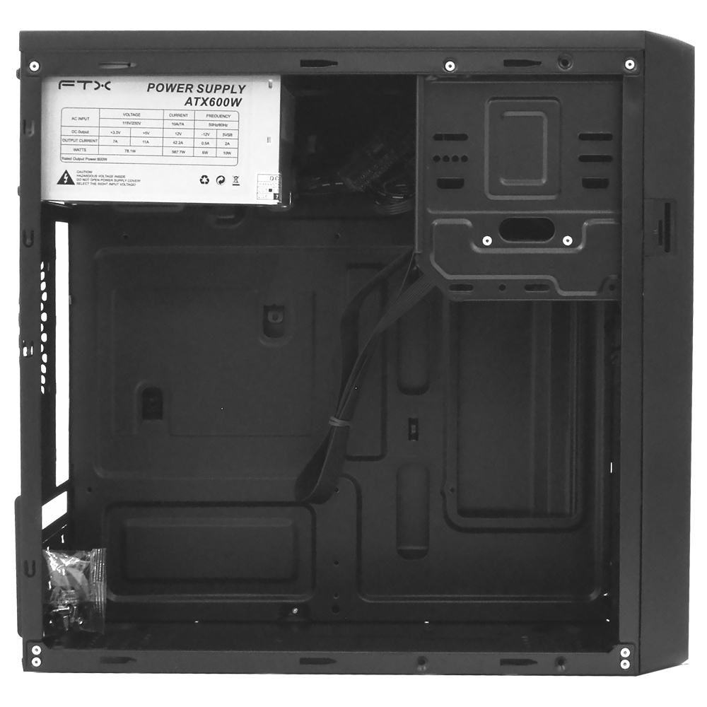 Gabinete FTX FTXM1 600W / Mouse / Teclado Espanhol / Speaker - Preto