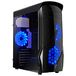 Gabinete Gamer Agiler AGI-C010 / 4 Cooler / RGB - Preto